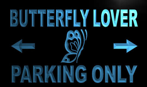 Butterfly Lover Parking Only Neon Light Sign